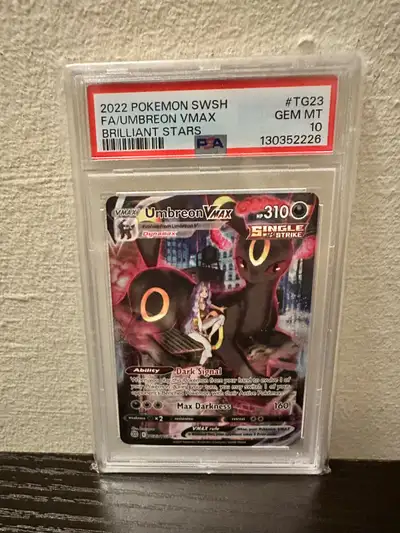 POKEMON 2022 SWSH BRILLIANT STARS #TG23 FA/UMBREON VMAX PSA 10 Pickup near Don Mills and Lawrence. T...