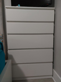 IKEA White 5-Drawer Dresser (Like New)