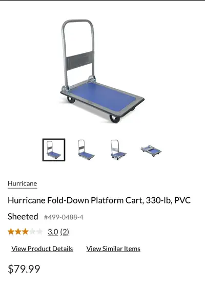 Hurricane Fold-Down Platform Cart, View more