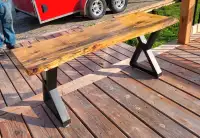 Handcrafted wood coffee table