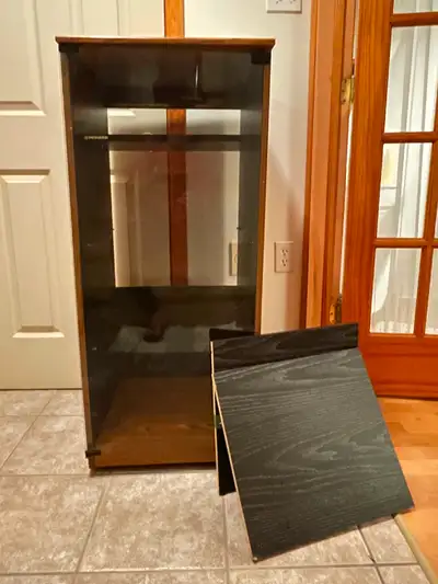 PIONEER AUDIO 1980s cabinet with glass door - mint condition!, View more