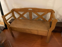 Brazilian wood Storage Bench/ Chair