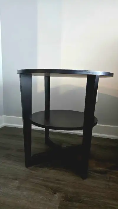Black Round Side Table (IKEA: VEJMON), View more