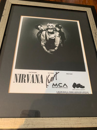 Kurt Cobain Signed Promotional 8x10 Nirvana Original 