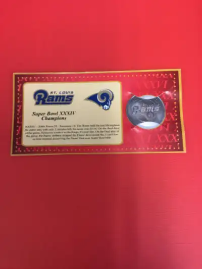 Rams Super Bowl      XXXIV Champions Memorabilia       Token, View more