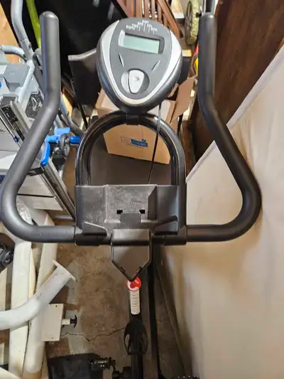 Selling exercise bike. It works great. It has a tension lever on it as well. The bike works fine, th...