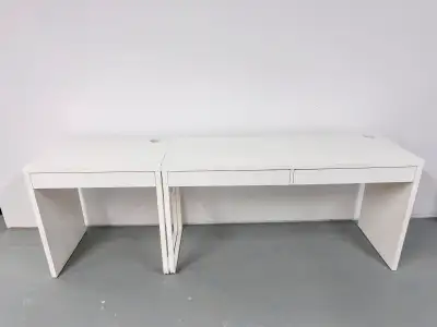 VENTE RAPIDE! 2 bureaux IKEA MICKE blancs: 142x50 cm + 73x50 cm, View more