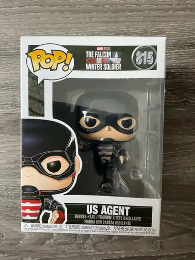 Funko Pop! US Agent #815 common has been out of box/ box tear, View more
