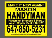 Flagstone & Interlock Repair & Re-Level & Wash/Seal 647-850-5231