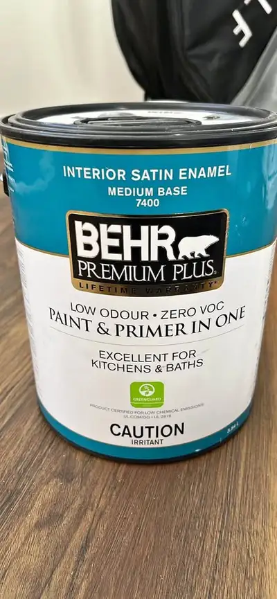BEHR Premium Plus interior satin enamel paint 1 gallon, View more
