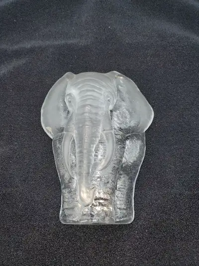 MATS JONASSON SWEDEN ELEPHANT 28% LEAD CRYSTAL ART GLASS SIGNED, View more