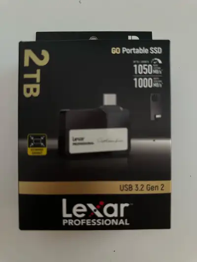 BNIB Lexar Professional GO Portable SSD 2TB, View more