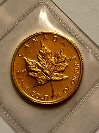 1985 Canada 1/4 oz 9999 Fine Gold Maple Leaf $10 Coin / Sealed