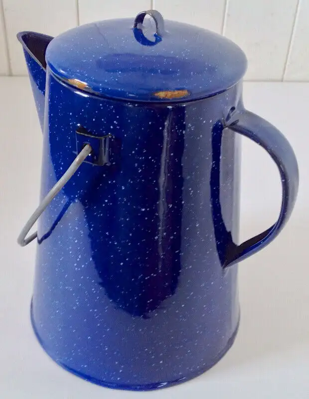 Antiquity. Collection. Large enameled iron teapot63417655144449123