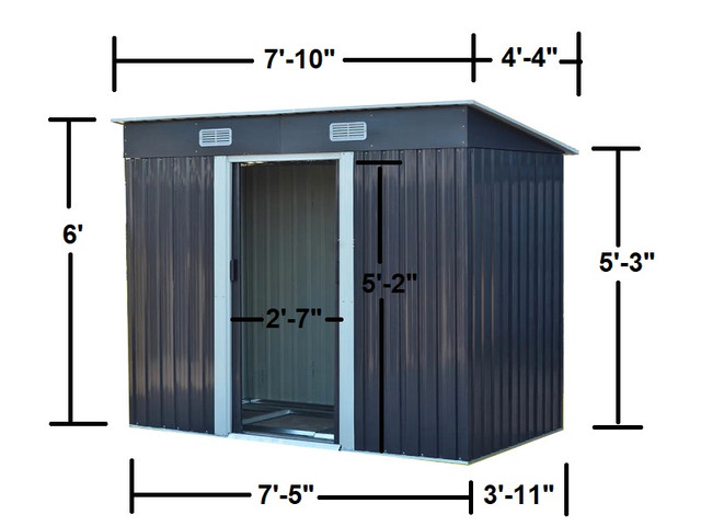 4x8 Metal Garden Shed in Outdoor Tools & Storage in Mississauga / Peel Region - Image 4