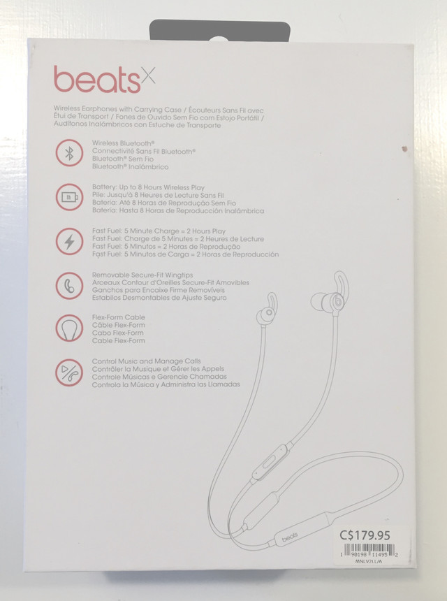 Beats X - Grey Headphones in Headphones in City of Toronto - Image 4