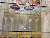 Vintage more than 30 yrs old Waterford Crystal decanter & wine g