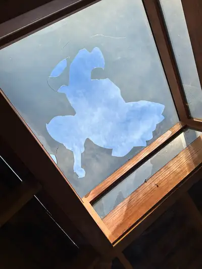 Hail damage on cedar, hot tub, enclosure roof, hot tub skylight dome needs replacement and installat...