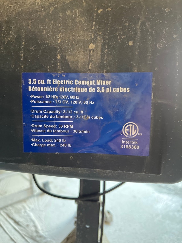 Concrete mixer Power Tools Fredericton Kijiji