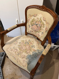 Antique embroidered chair