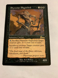 1999 Magic The Gathering Urza's Legacy#62Phyrexian Plaguelord NM