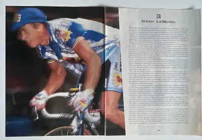 1995 Greg LeMond Pro Cyclist Original 3 Pg Article , View more