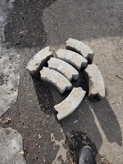 Free fire pit blocks. for pickup, View more