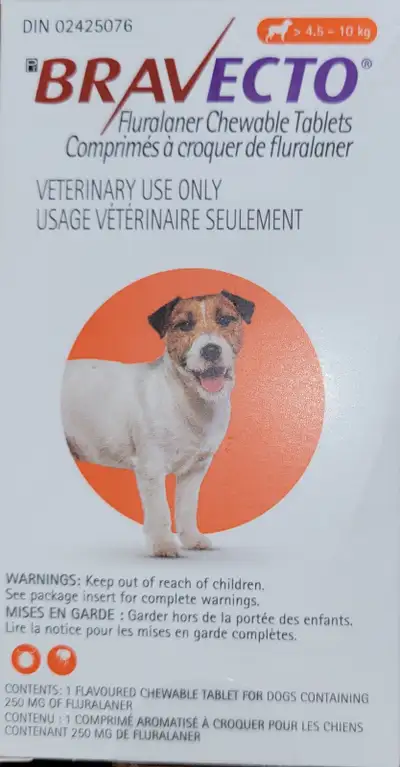 Bravecto pour chiens de 4.5 a 10 kg. Contre les puces/tiques., View more