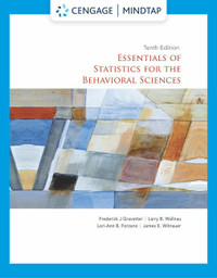 Essentials of Statistics for the Behavioral 10e 9780357655559