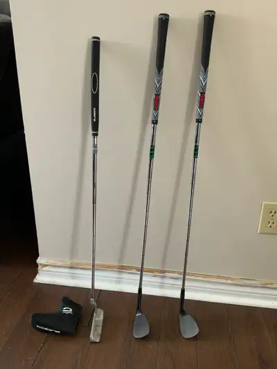 Cobra left-handed blade putter only used on a couple of occasions. Yamato wedges - 56 degree sand an...