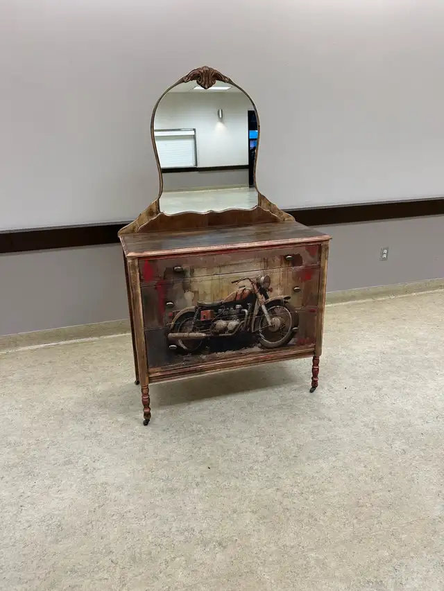 Refinished Antique Cabinet with Mirror! in Hutches & Display Cabinets in Edmonton - Image 3