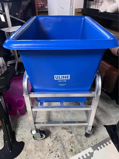 ULINE Poly Tub Cart – Heavy-Duty Utility Cart (Like New), View more