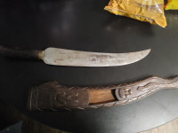 18th century african sword with wooden sheath