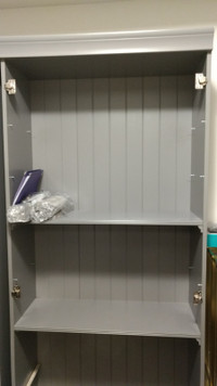 IKEA Bookcase with glass doors gray