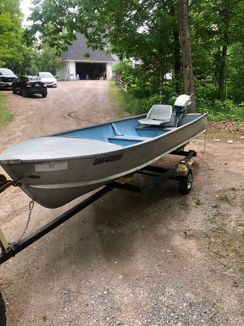 14ft Tin Boat Powerboats & Motorboats Peterborough Kijiji