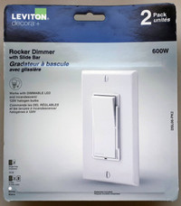 Leviton 2-Pack of Rocker Dimmers with Slide Bar; Louisbourg