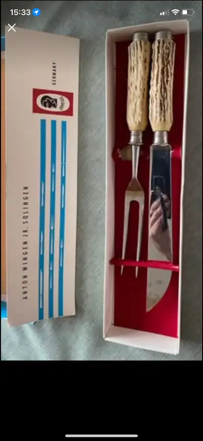Anton Wingen Jr Solingen Germany carving set, View more