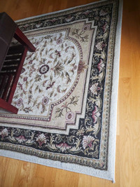 Beautiful persian motif rug carpet tapis beige brown tones