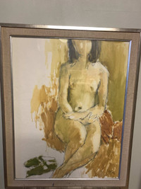 Vintage painting of woman