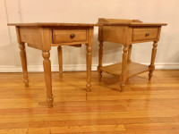 Solid pine side tables