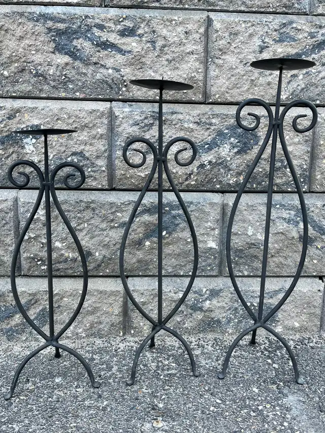 Metal Garden Candle Stands