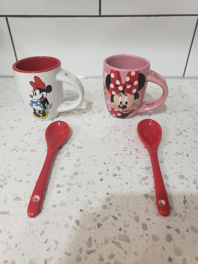 Disney Minnie Mouse Espresso Cups and Spoons Set in Kitchen & Dining Wares in Winnipeg