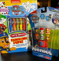 NEW - PAW PATROL Colouring Book and Mashems Teenies