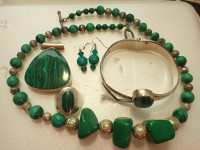 FOR SALE - Malachite jewelry set