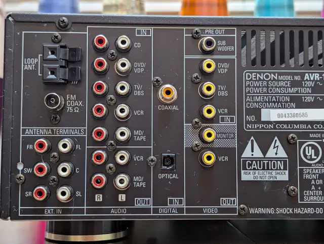 Denon AVR-1601 375 Watt 5.1 Amplifier 75 Watts / Channel in Stereo Systems & Home Theatre in Red Deer - Image 9