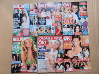 Hello and OK celebrity magazines from early 2000s