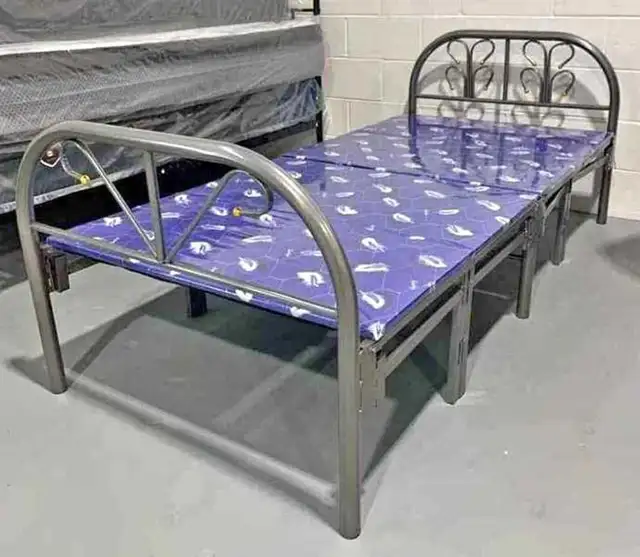 Brand New Single Folding Bed Frame For Sale With Free Home Deliv in Beds & Mattresses in Delta/Surrey/Langley - Image 2