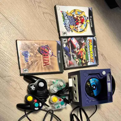 GameCube console - $200 Controllers - $50 each Games: Mario kart double dash - $120 Super Mario suns...