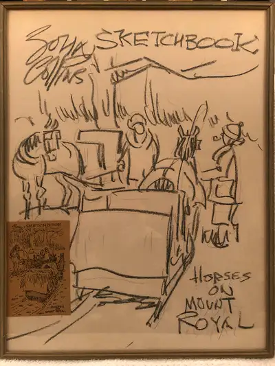 Original Illustration. Award winning legendary cartoonist & Illustrator, John Collins of the Montrea...