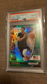 2020 Panini Prizm Draft Picks Lamelo Ball Green Prizm PSA 10